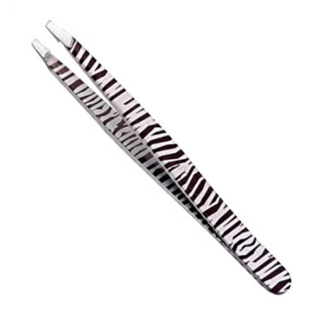 Zebra Print Slant Tweezer